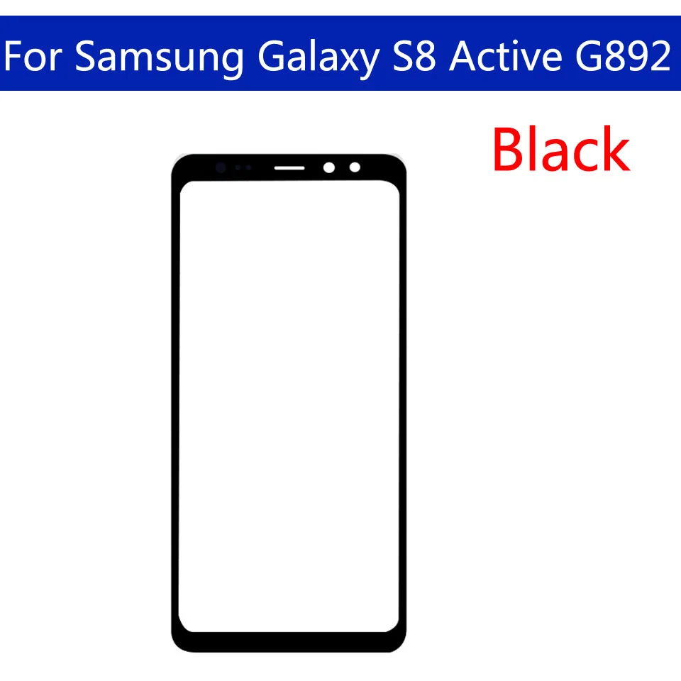 10pcs \ Лот сенсорный экран для Samsung Galaxy S8 Active G892 SM-G892A G892A Сенсорный экран стекло передней панели объектива внешнее стекло ЖК-дисплея 5,8"