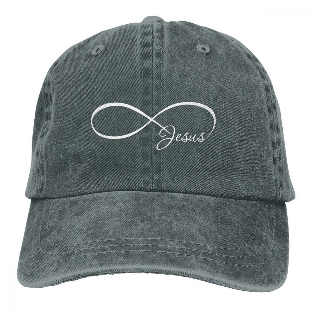 Jesus Infinity Casquette глубокий Хизер унисекс Мужские Женские джинсовые бейсболка с ремешком кепки Регулируемый Гольф папа шляпа