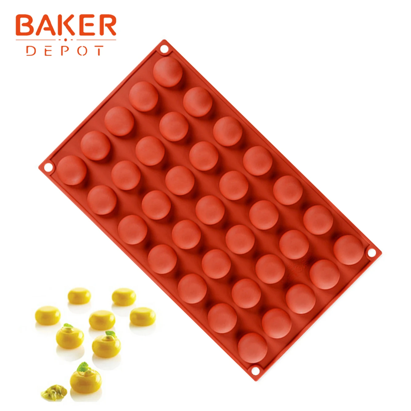 BAKER DEPOT силиконовая форма для конфет шоколадный купол печенье Gummy плесень кубик льда лоток торта инструмент для украшения Мини Сердце Овальный 35 отверстие