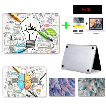 

Painted shell Case For Macbook Air Pro Retina 11 12 13 15 inch With Touch Bar Laptop Bag For macbook 2019 New Pro 13"A2159 Cover