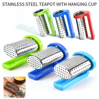 

Stainless Steel Tea Infuser Mini Loose Leaf Tea Strainer Herbal Spice Filter Drinkware Tea Accessory With Handle Hanger ^_^