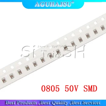 

100pcs 0805 50V SMD Thick Film Chip Multilayer Ceramic Capacitor 0.5pF-47uF 10NF 100NF 1UF 2.2UF 4.7UF 10UF 1PF SMD capacitance