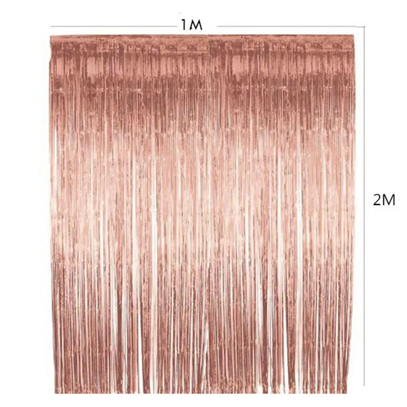 foil curtain Розовое золото вечерние украшения сердце Фольга шар номер латекса конфетти для воздушного шара гелиевые шары для свадьбы и дня рождения вечерние детский душ - Цвет: foil curtain