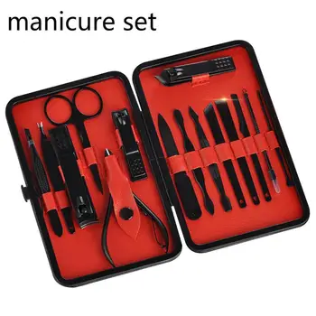 

15pcs Stainless Steel Manicure Set Christmas Gift Manicure Set Lightweight Portable Nail Clippers Manicure Tools