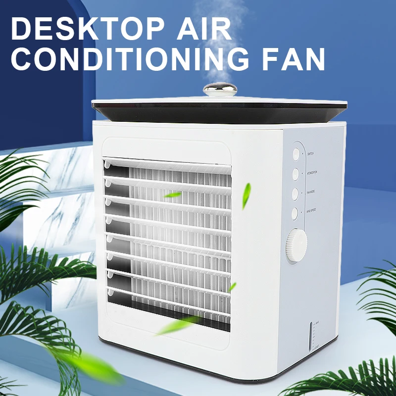 Portable Air Cooler USB Conditioner Desktop Fan Ultra-low Mute 4 Speeds Quiet for Home Room Office HVAC Systems | Обустройство дома