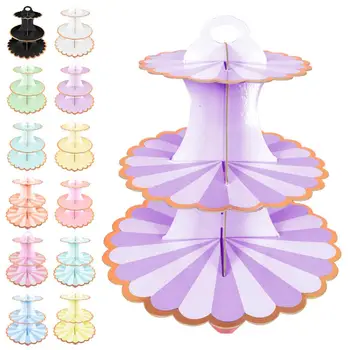 

3-Layer Cupcake Dessert Paper Stand Display Rack Birthday Wedding Party Supplies