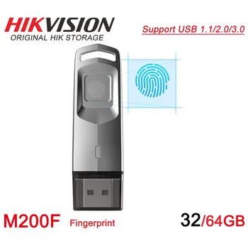 

Hikvision USB Flash Drive Fingerprint Lock Encrypted Disk 32GB 64GB support USB1.1 2.0 3.0 Pendrive #M200F