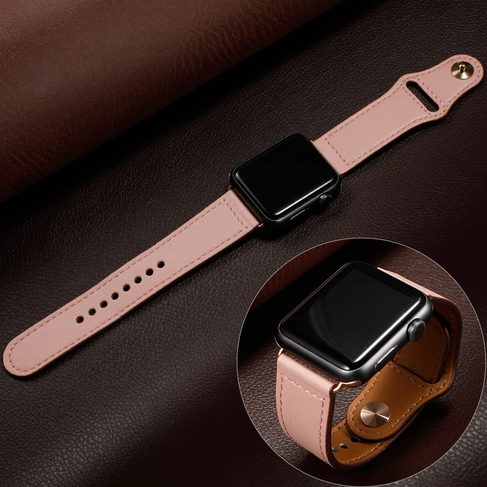 Кожаный ремешок для apple watch band apple watch 4 3 band 42 мм/38 мм correa iwatch band 44 мм/40 мм pulseira браслет ремень