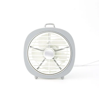 

Portable Rechargeable Mini Usb Fan Led Night Light 3-Speed Desktop Desk Table Home Office Student Dormitory Electric Small Fan W