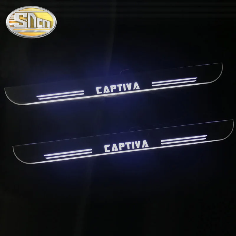 SNCN 4 шт. Автомобильный светодиодный дверной порог для Chevrolet Captiva 2011- ультратонкий акриловый Динамический светодиодный светильник