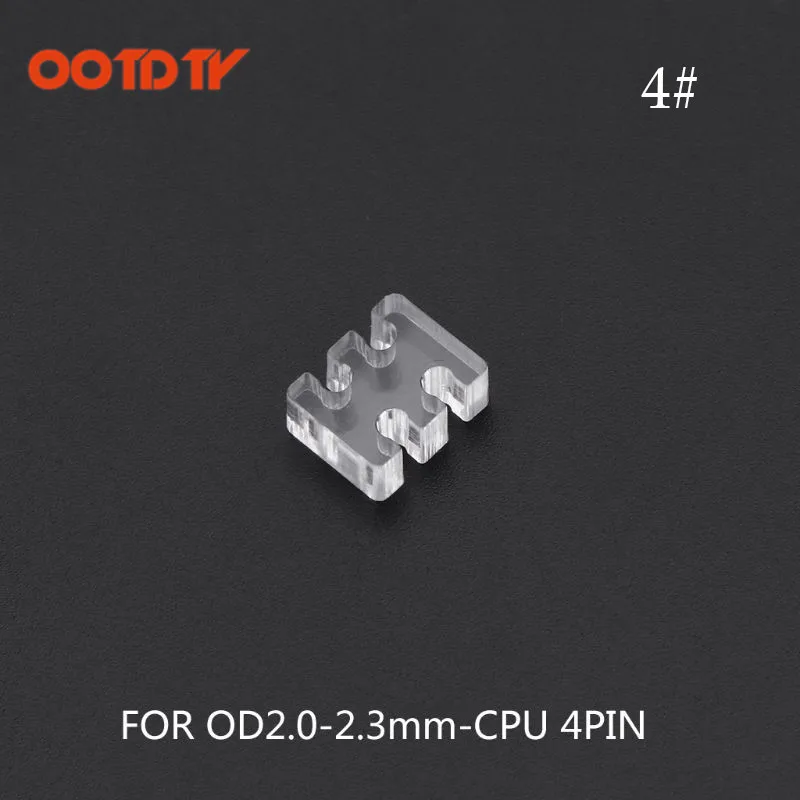 4PIN Arcylic кабельный гребень/кабельный зажим/зажим для без оплетки(OD 2,5-3,0 мм) кабели - Цвет: 4PIN