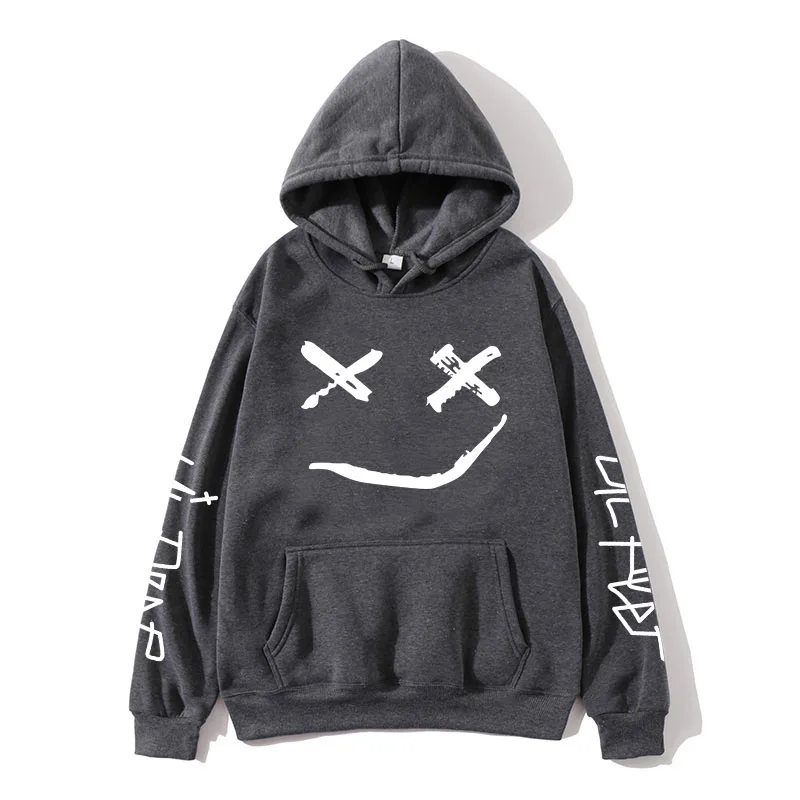 Lil Peep/толстовки с капюшоном Love lil. peep, мужские толстовки, пуловер с капюшоном, свитшоты для мужчин/женщин, sudaderas cry, детские толстовки с капюшоном, hoddie S-XXL - Цвет: Dark gray