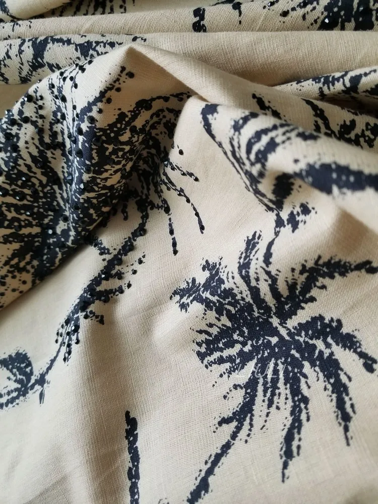 Женская мода, Весенняя брендовая юбка, подиумная, брендовая, дизайнерская, с принтом brambles, высокое качество, плиссированные, длинные, хлопковые, льняные, бежевые юбки