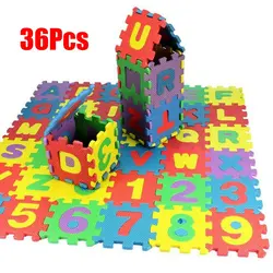 Tapis de jeu coloré pour enfants, 36 pièces, Puzzle de lettres de l'alphabet et de chiffres, tapis de jeu, sol souple, Puzzle rampant, jouets éducatifs pour enfants, cadeau 