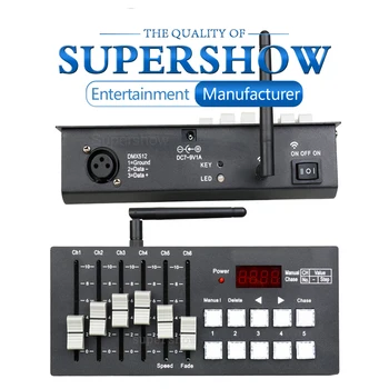 

Mini 30 Channels Wireless DMX512 CE RoHS Lighting Controller Console LED Display for Stage Lighting DJ Equipment Party Device