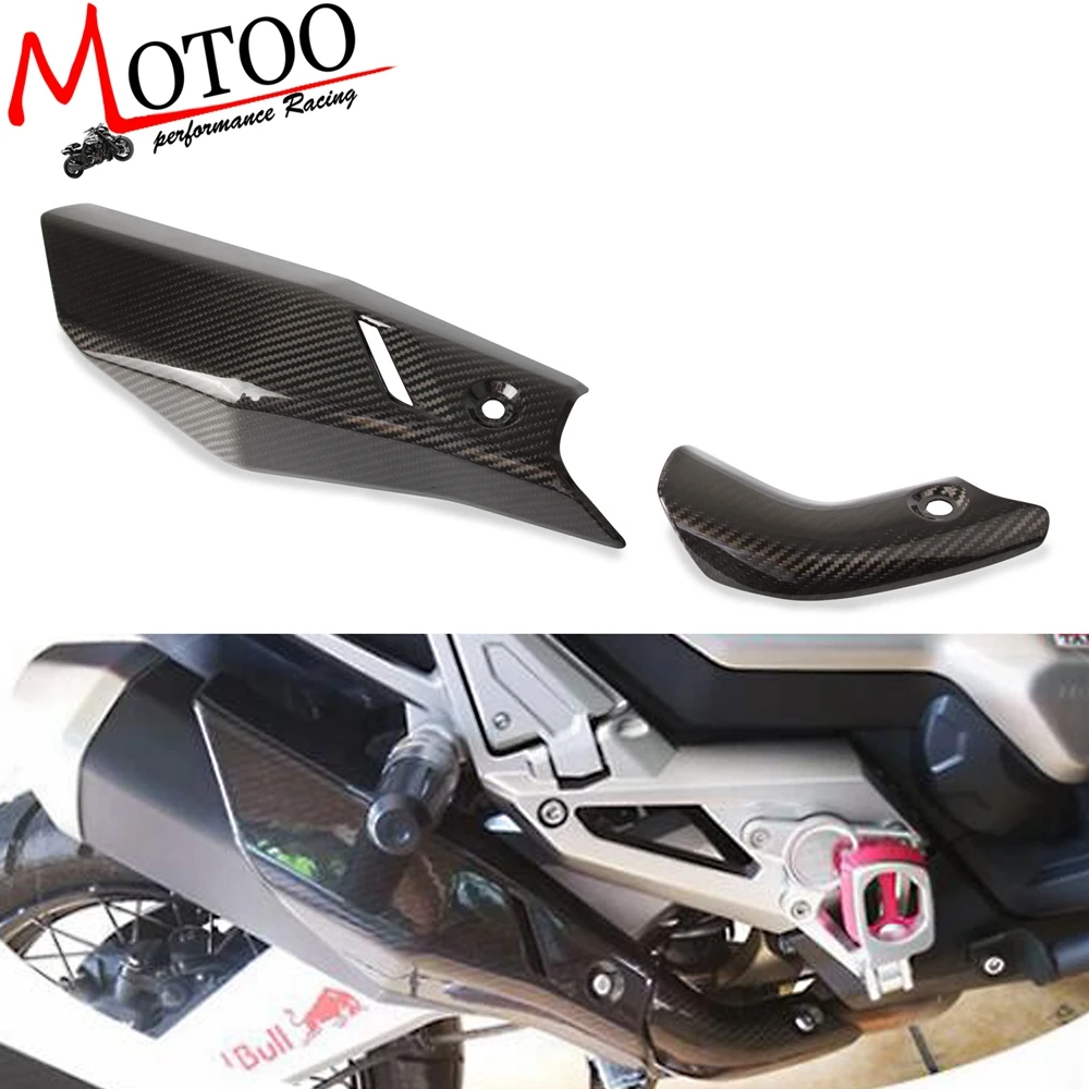 For Honda X-ADV 750 XADV750 XADV 750 2017-2019 Motorcycle Middle Link Pipe Exhaust System Heat Shield Cover Guard Muffler Shell