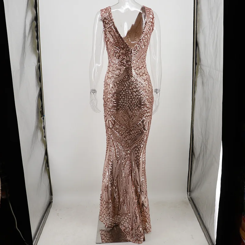 HAMBELELA 2020 Beautiful Angel Wings Sequin Evening Dresses For Women Long Vestido De Festa Evening Gowns Vestidos Elegante (8)