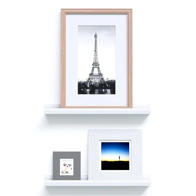 22 Inches Modern White Floating Picture Ledge