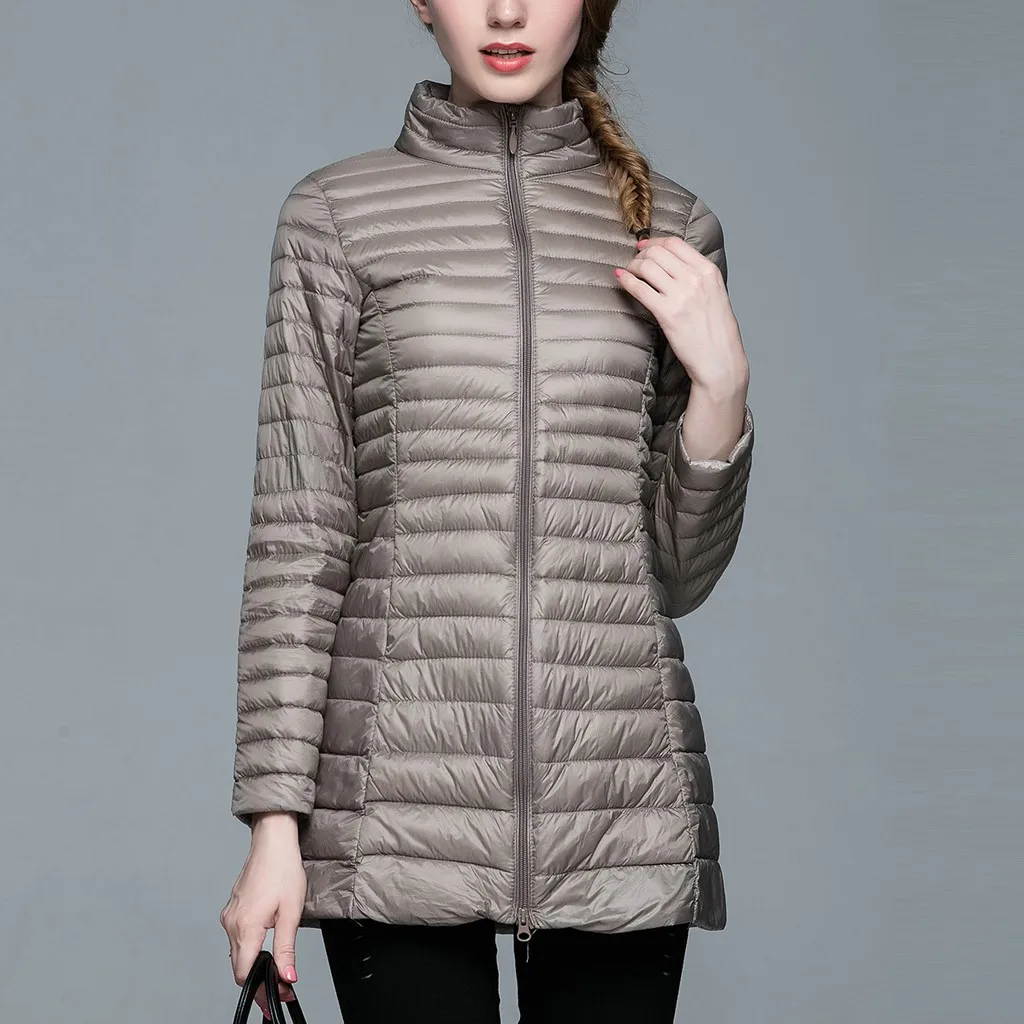 Winter Long Down Coat Women Thick Hooded Winter Zipper Plus Size Snow Outwear White Duck Down Warm Jacket Windbreaker Coat