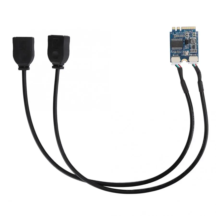 M.2 NGFF к USB Riser Card ключ A-E к двойному порту USB2.0 интерфейс расширения карты кабель адаптер
