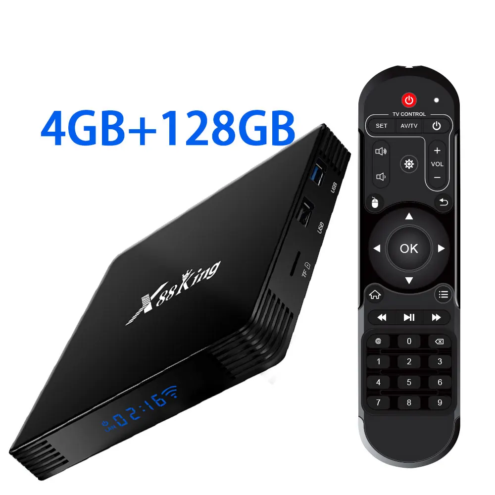 Transpeed X88 King 8 K Android 9,0 ТВ приставка S922X шестиядерный 64 бит 4K Youtube Netflix wifi 4 ГБ 16 ГБ 32 ГБ 64 Гб RGB светильник IP tv приставка - Цвет: 4G 128G tv box