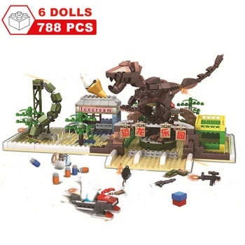 

788PCS Game PUBG Dino Park Building Blocks Bricks DIY Toys for Children Girls Boys Gift