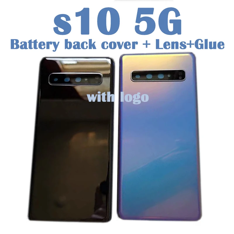 AAA Good For Samsung Galaxy S10 5G SM-G977B G977U G977N Rear Glass Battery Back Cover Housing replacement+Camera Lens+Glue housing mobile phone