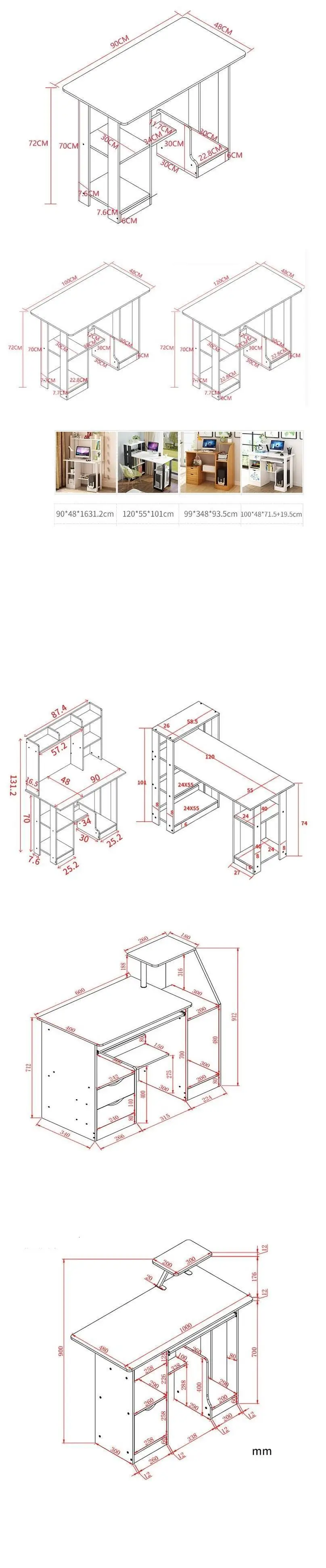 Ordinateur Портативный Schreibtisch De во Escritorio Pliante Scrivania Ufficio подставка для ноутбука прикроватный компьютерный стол Рабочий стол