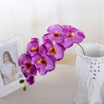 

Fashion Orchid Artificial Flowers DIY Artificial Butterfly Orchid Silk Flower Bouquet Phalaenopsis Wedding Home Decoratio
