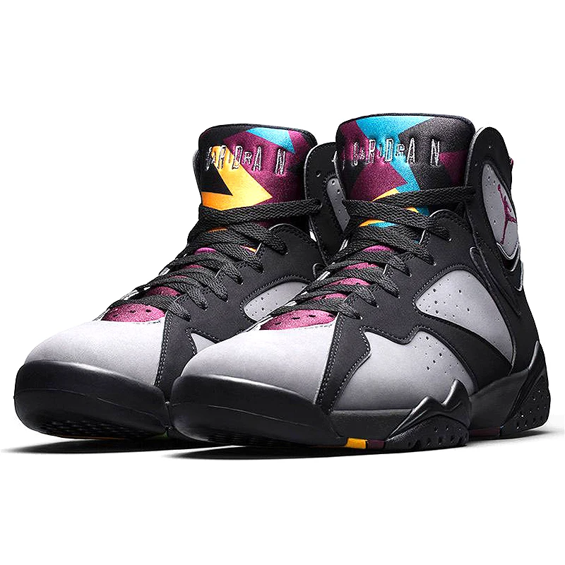 Оригинальные аутентичные Air Jordan 7 Bordeaux AJ7 Bordeaux женские баскетбольные кроссовки спортивная уличная Массажная обувь средней длины