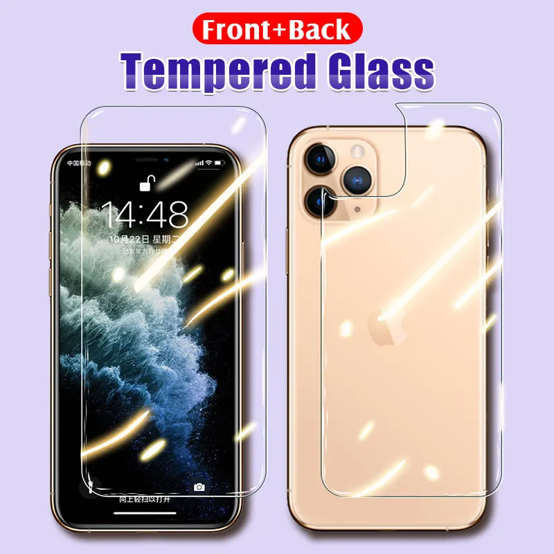 9H переднее прозрачное закаленное стекло для iphone 11 Pro Max X XR XS 7 8 6 6s PLus Защитная пленка для экрана