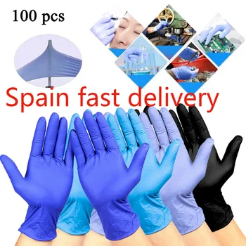 

Spain Fast Shipping 100pcs Universal For Left Right Hand Disposable Gloves Latex Dishwashing Work Garden Gloves Rubber Glove