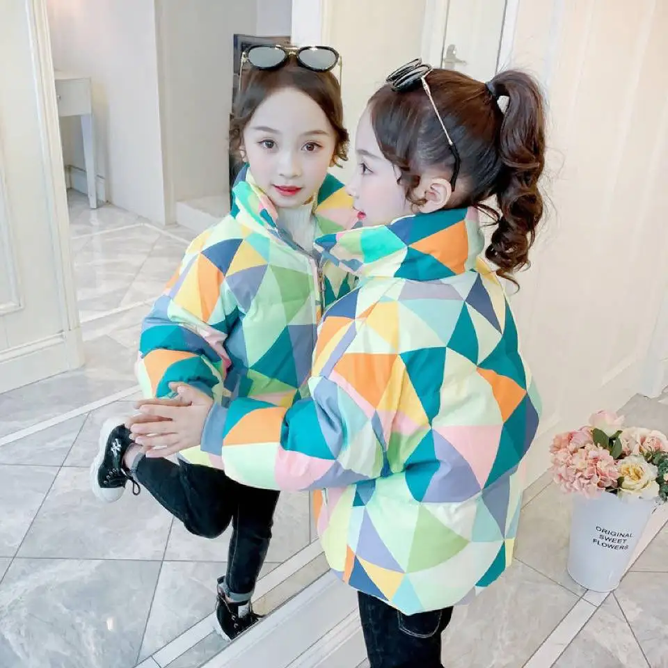 Hot Sale Girls Autumn Winter Jackets Coat 3-12 Years Baby Parkas Thick Coats 2 Color Kids Clothes 3 4 5 6 7 8 9 10 11 12 | Детская