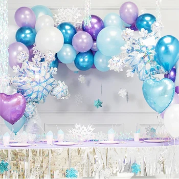 

Snowflake Ice Princess Balloons Arch Garland 1st birthday Party Decor Kids Ballon Girl Party Birthday Baby Balloon Christmas