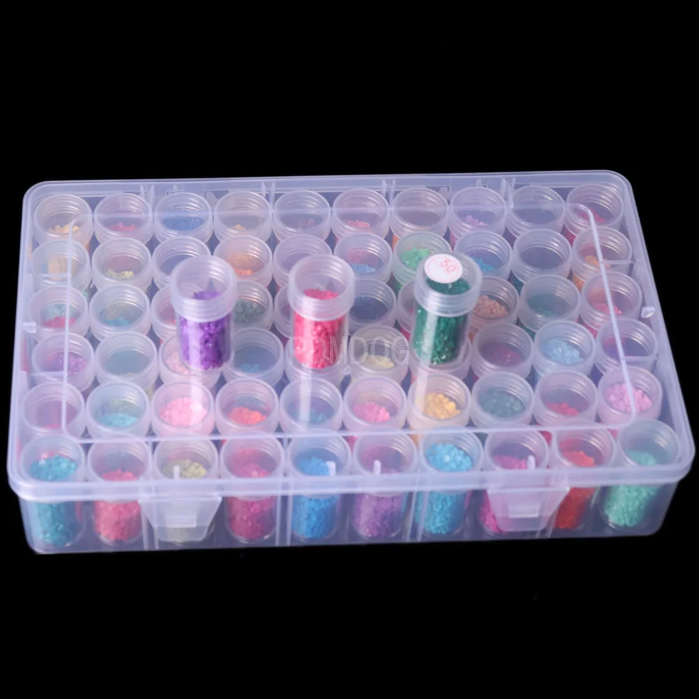 60/120/180 Bottles Diamond Painting Tools Accessories Storage Box Beads  Container Diamond Embroidery Stone Case Convenience Box