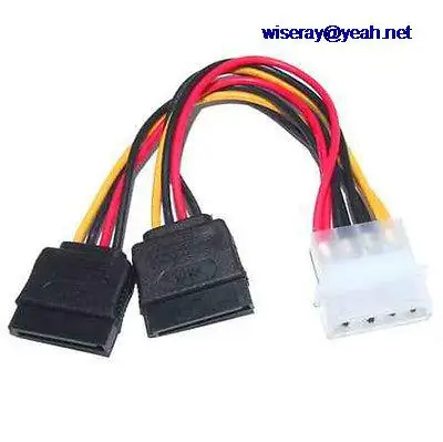 

DHL/EMS 100PC 4 pin IDE TO 2 SATA Serial ATA Splitter Power Cable-A8
