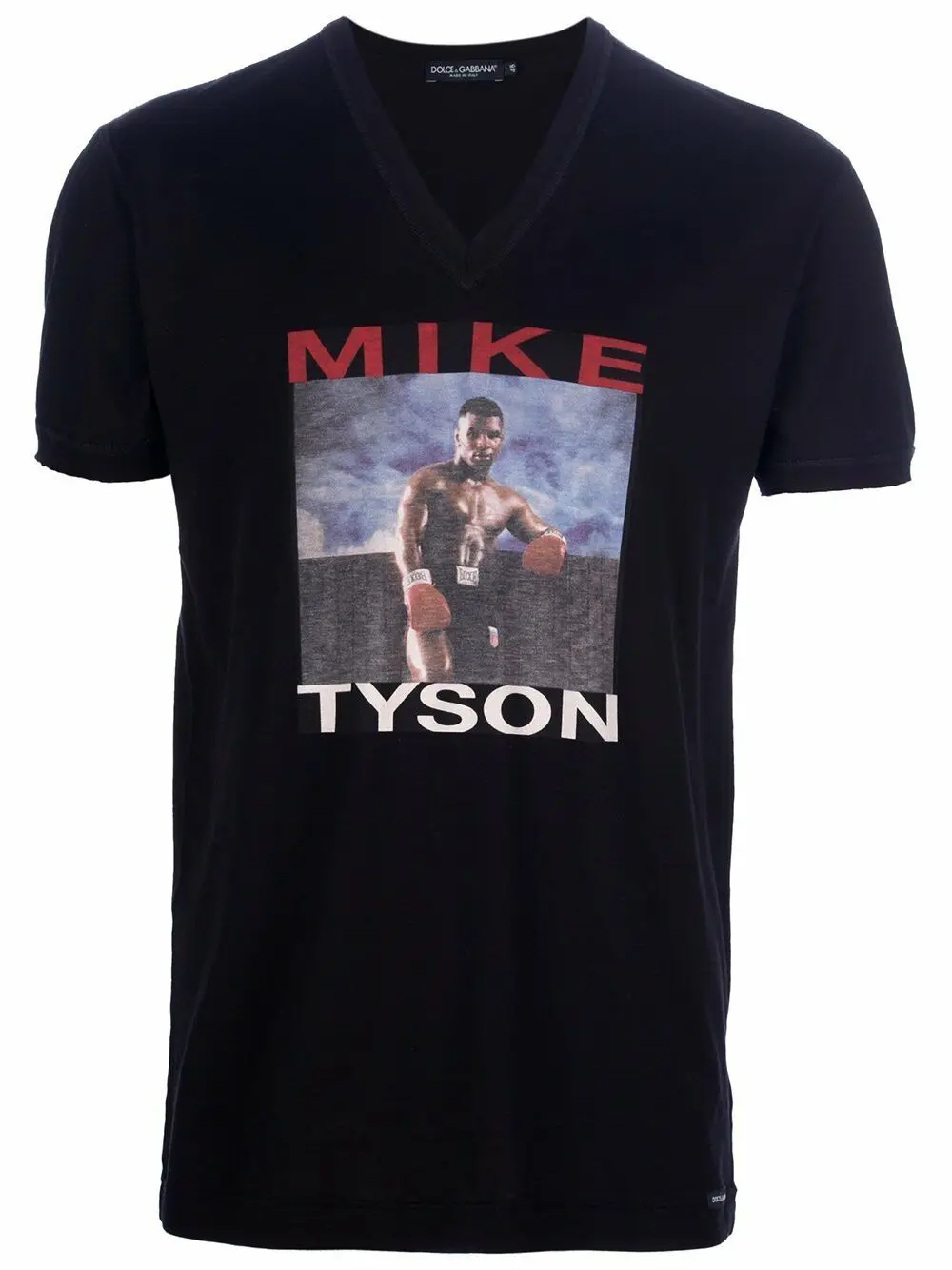 

DOLCE & GABBAnNA mikke Tysom T SHIRT BLACK SIZE 48 MEDIUMcolour jurney Print Round Style tshirt