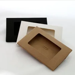 Lot de 50 enveloppes en papier Kraft noir/blanc/marron, Vintage, Design creux, boîtes de cartes postales, sac d'emballage de carte postale Photo de vœux 