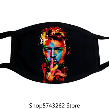 

David Bowie Art Mask Mens Womens All Sizes Washable Reusable Mask for Unisex Black