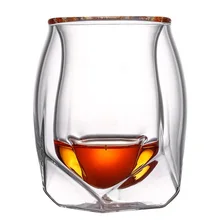 Комплект из 2 предметов с двойными стенками, бокал для вина, прочная термостойкая чашка для вина, костюм для домашнего офиса, бара, BJStore