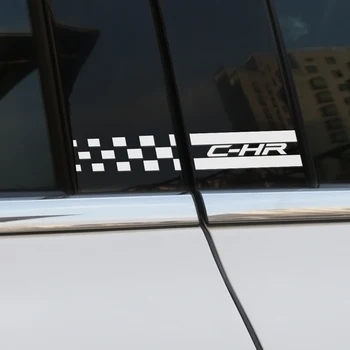 

2pcs B Pillar Car Stickers for Toyota C-HR Auto Side Molding Trim Car Styling Sticker Decor Reflective PVC External Accessories