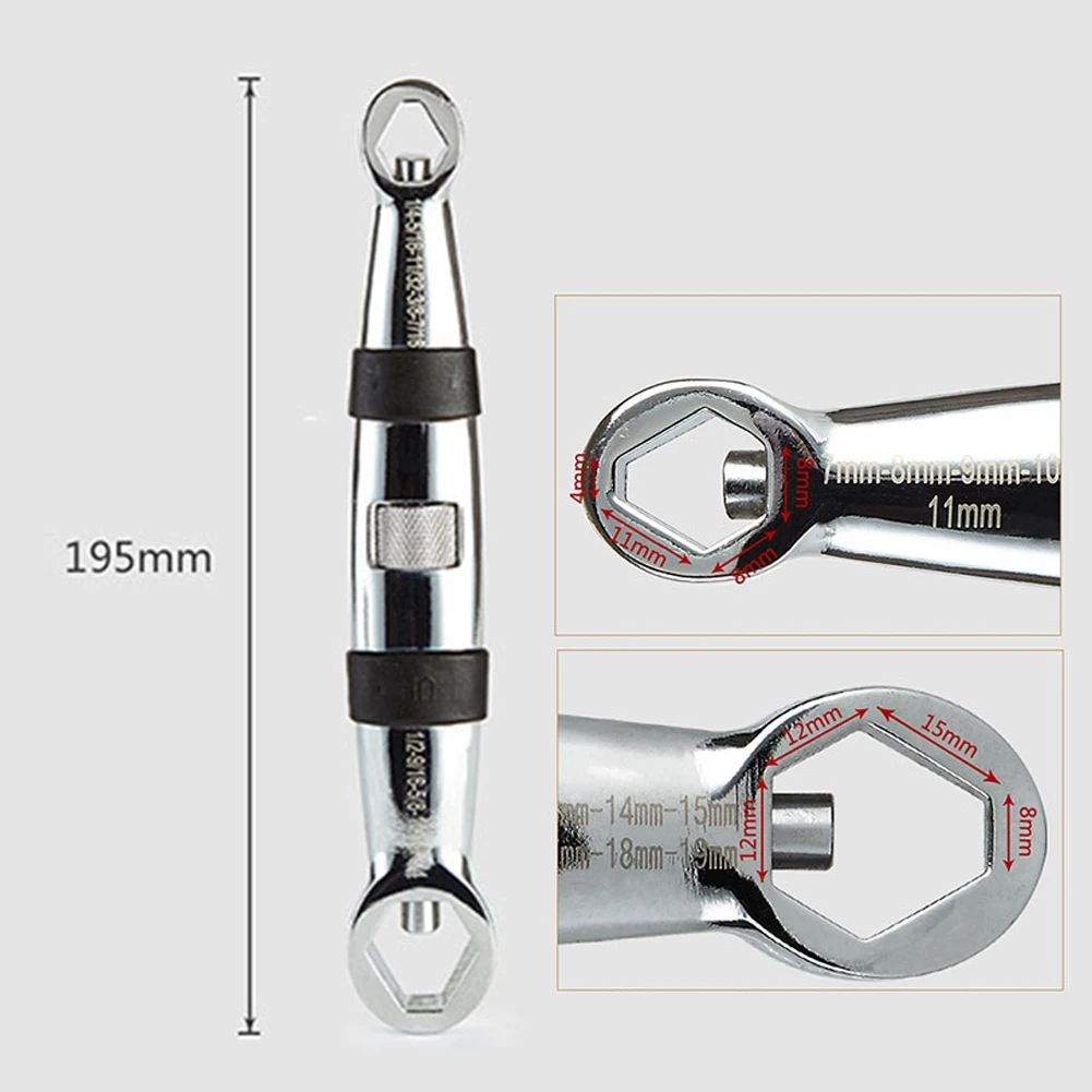 23 In 1 Multifunctional Flexible Type Wrench 4-19mm Adjustable Wrench Hand Tool For Repairing Water Pipes Car#15 Color : Silver 23 In 1 Multifunctional Flexible Type Wrench 4-19mm Adjustable Wrench Hand Tool For Repairing Water Pipes Car#15 Color : Silver