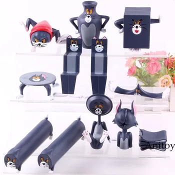 

Silly Cat Carving Everyday Tom Action Figure 2 Styles PVC Cartoon Collection Model Toy Gift for Kids 6pcs/set