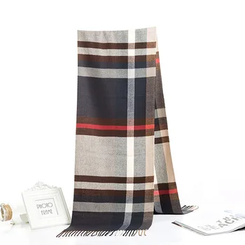 

2020 Luxury Brand Men's Winter Plaid Scarf warm women Cashmere shawls Scarves Casual Tassel Scarfs Man Business scarf pashmina