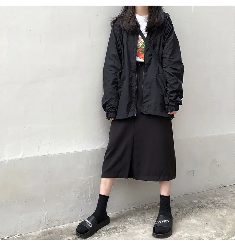 Цена не низкая 39 фото фотосессия Корейская серия Ulzzang Cool Girly серия Apathy темный дизайн пальто с принтом 1049