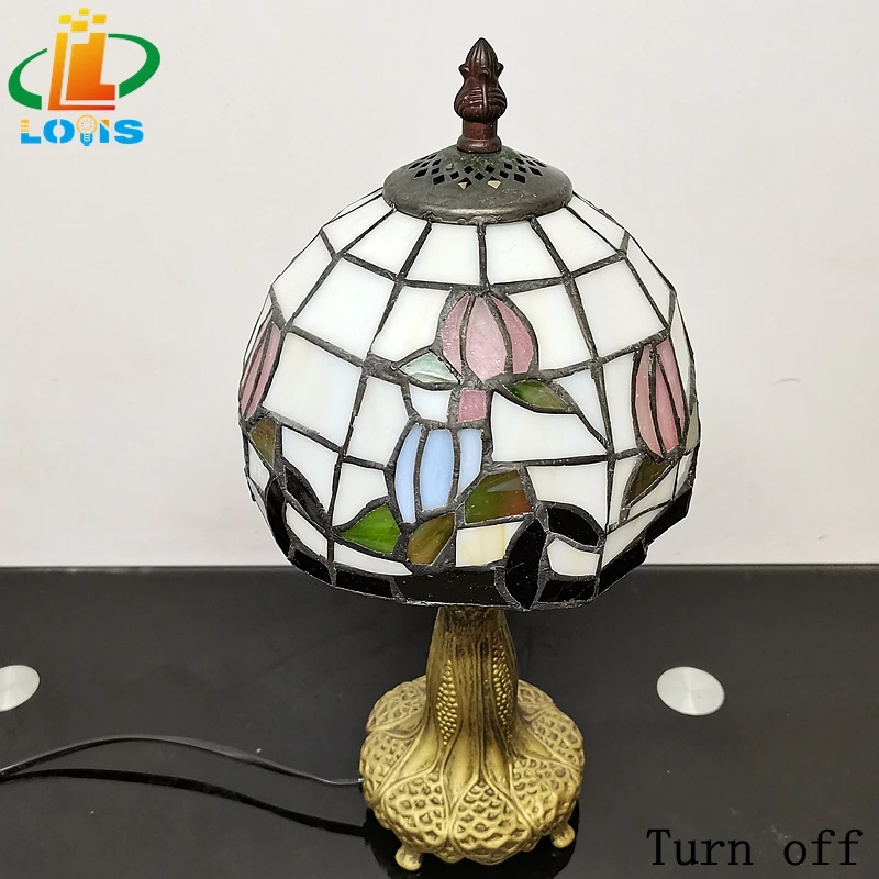Европейская маленькая настольная лампа в виде тюльпана 8 дюймов старинный ночник