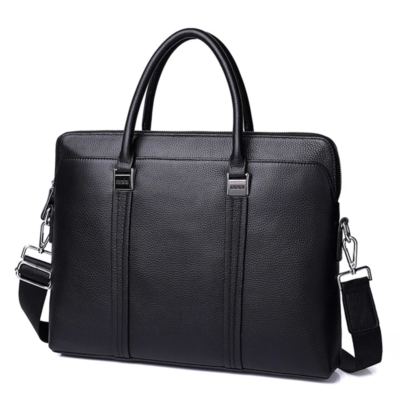 

men's briefcase bag men genuine leather laptop bag business tote for document office portable laptop shoulder bag Messenger Bag