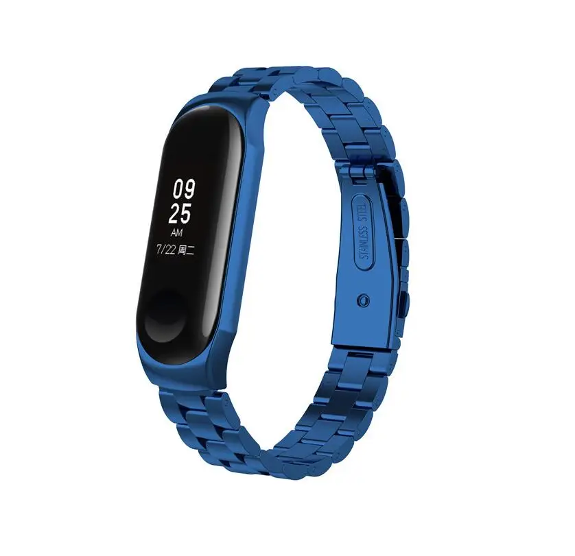 Ремешок на запястье для xiaomi mi band 3 4 mi band 4 сменный металлический ремешок на запястье браслет из нержавеющей стали напульсники+ металлический чехол