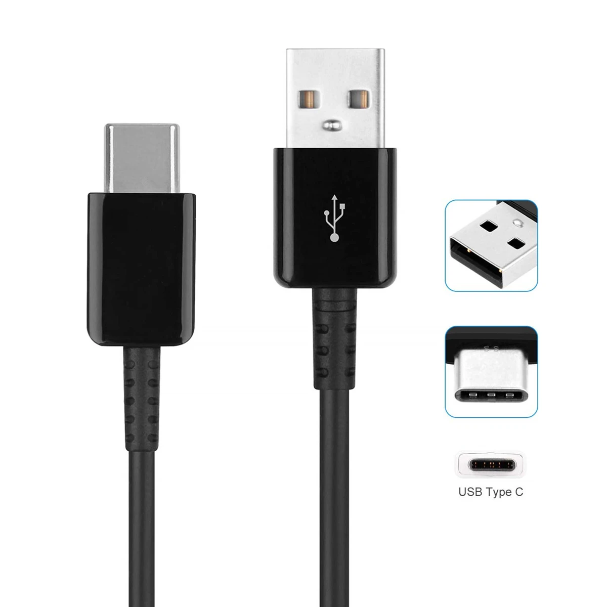 Быстрое Адаптивное Зарядное устройство usb type-C зарядный кабель синхронизации для samsung S10 A40 Note 10 Moto G6 huawei P20 Lite mate 10 20 Honor 10 черный