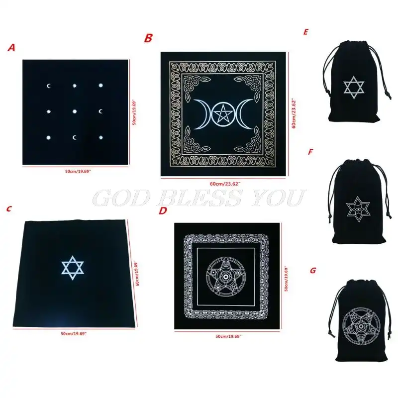 Алтарь Таро ткань Pentacle Tarot скатерть для игры настольная игра бархатная сумка